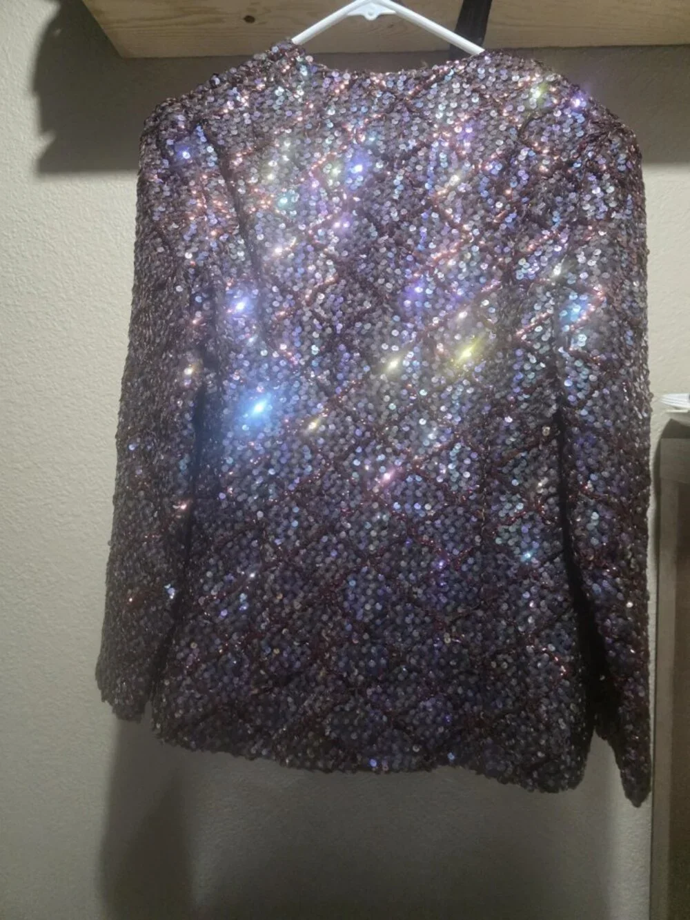 The Stones Westfield Sequined Open Front Blazer Vintage Women's Medium